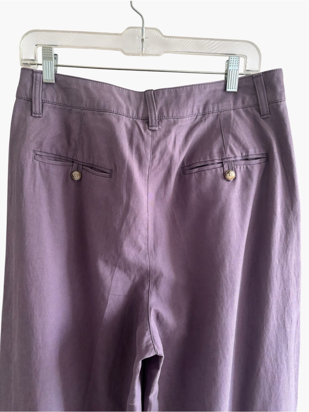 Madewell The Harlow Wide Leg Pants Smoky Grape High Waist Pockets Size 10 - Picture 9 of 16